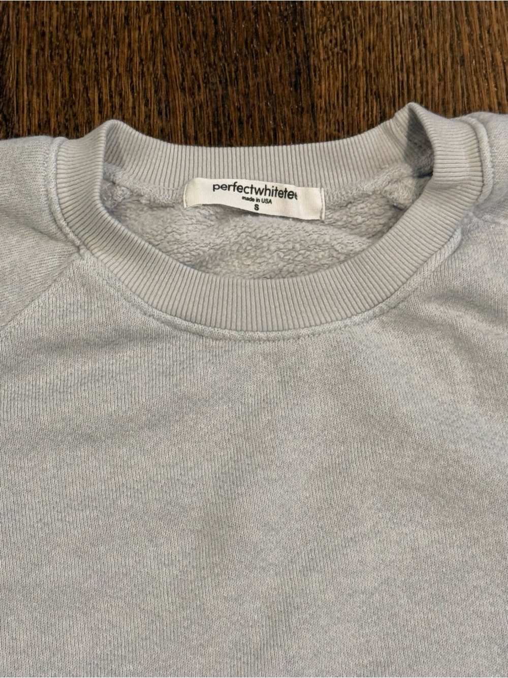 perfectwhitetee women’s Pale Gray Crewneck Sweatshirt